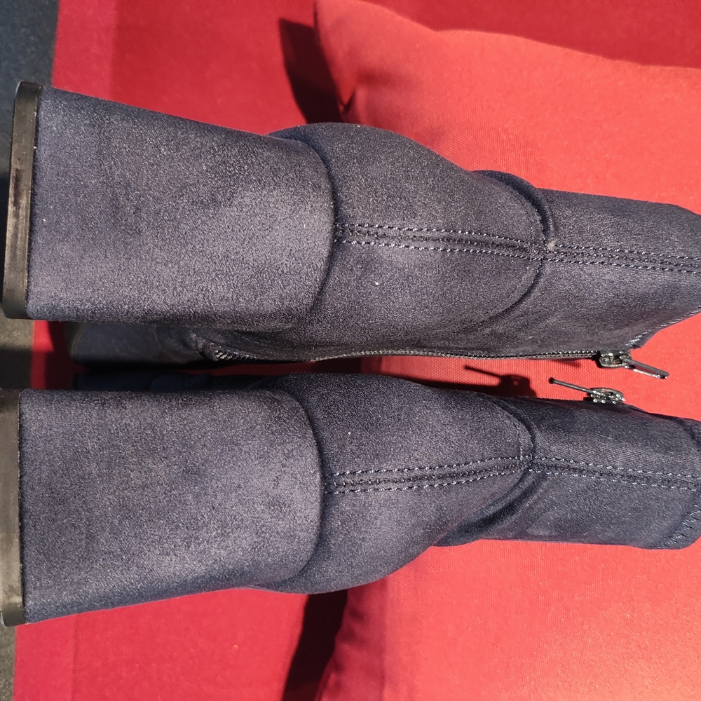 Kelly & Katie Elegant Navy Blue Ankle Booties - Picture 5 of 5